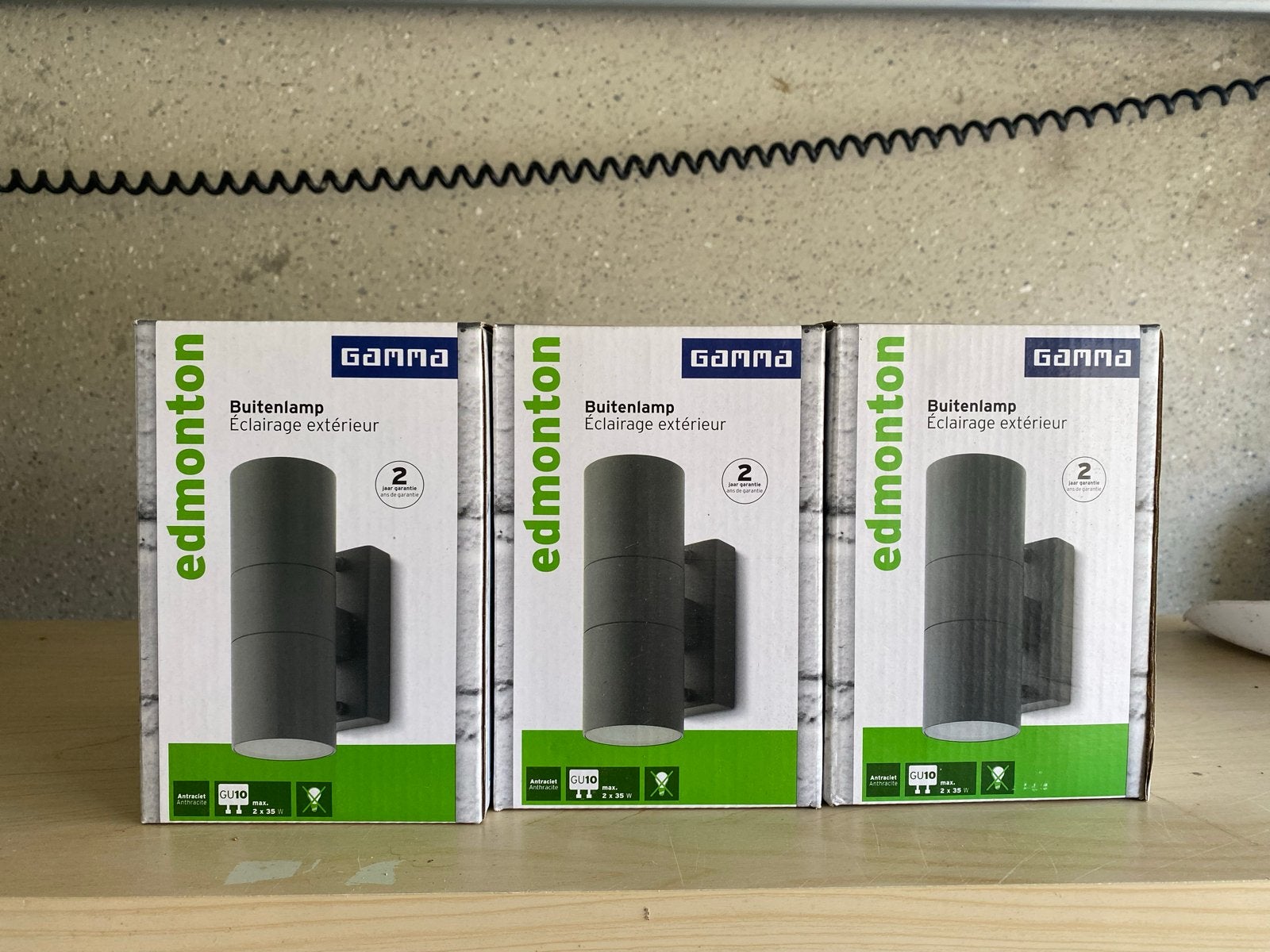 6x Gamma Edmonton Buitenlamp GU10, Ophalen, Minder dan 50 watt, Wandlamp, Netvoeding