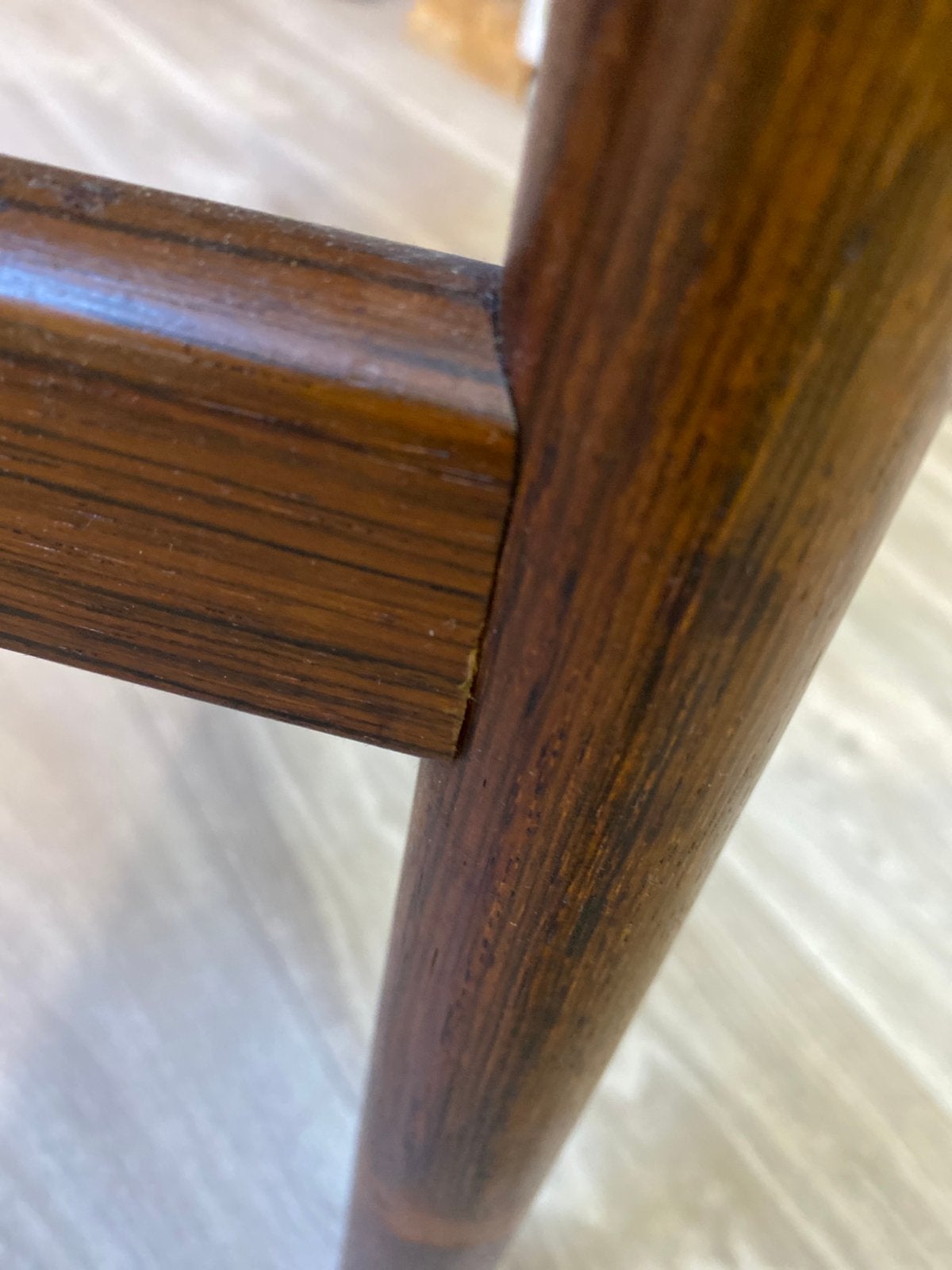 Vintage palissander eetkamerstoelen, set van 4, Huis en Inrichting, Stoelen, Ophalen, Gebruikt, Bruin, Vier