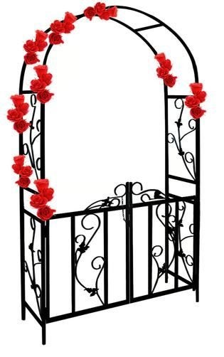 Rozenboog pergola met hekje tuinboog ijzer GRATIS BEZORGD!, Met poort, Verzenden, Nieuw, Nvt