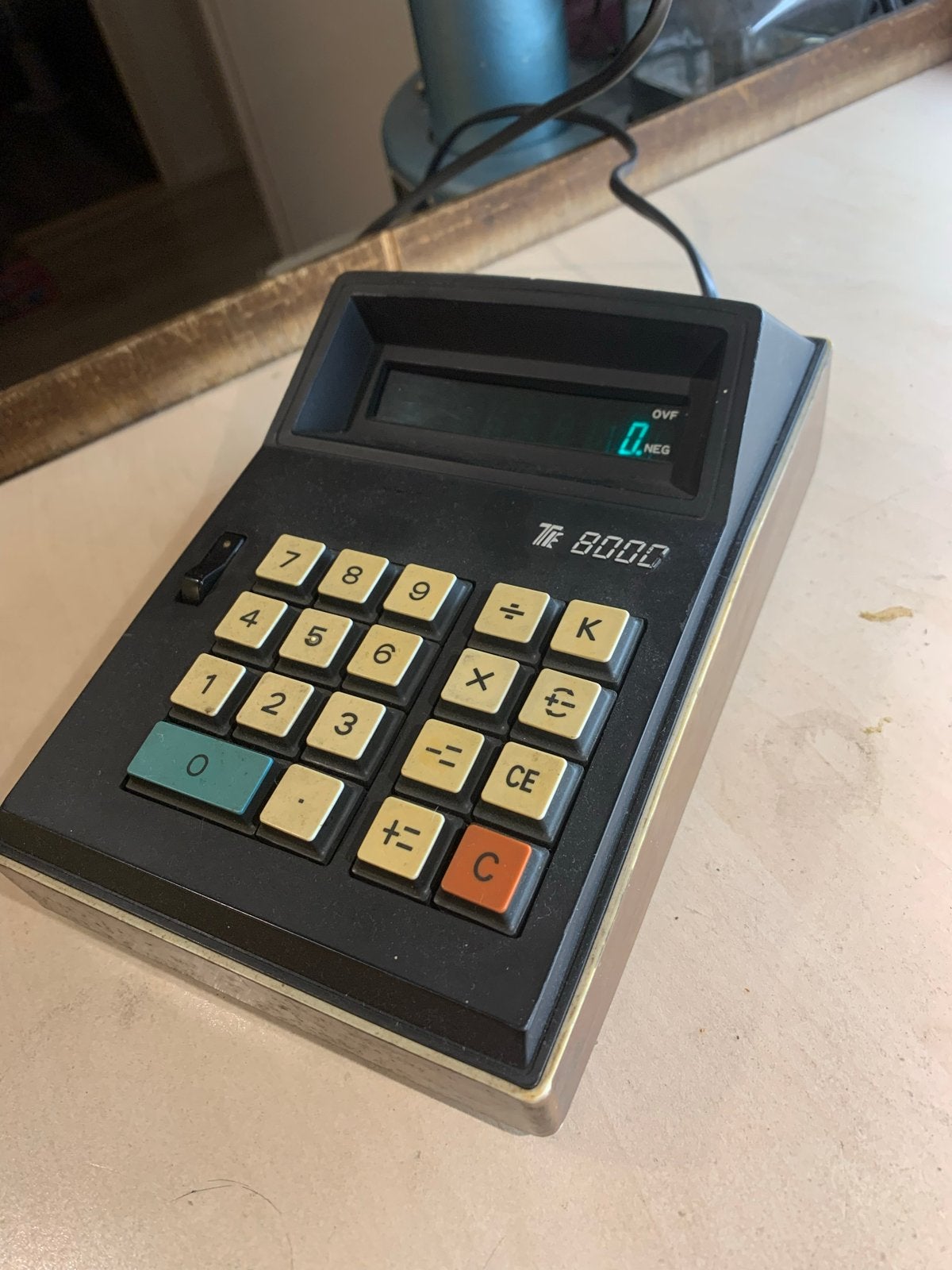 Vintage texas instruments TE-8000 calculator 1973, Diversen, Ophalen of Verzenden, Gebruikt