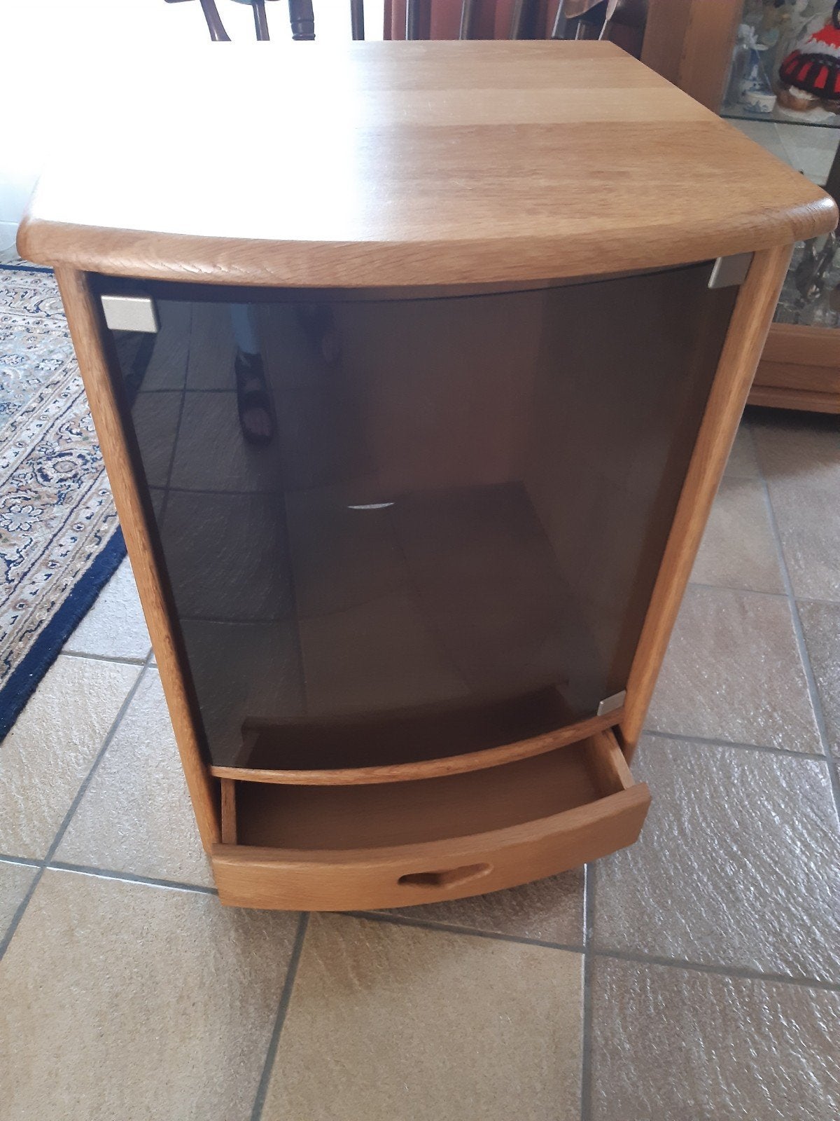 massief eiken audio kastje, Ophalen, 25 tot 50 cm, 50 tot 100 cm, Minder dan 100 cm