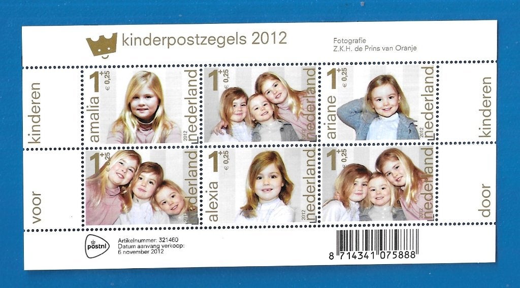 NVPH 3001 Kinderpostzegels 2012 - Prinsesjes, Postzegels en Munten, Verzenden, Na 1940, Postfris