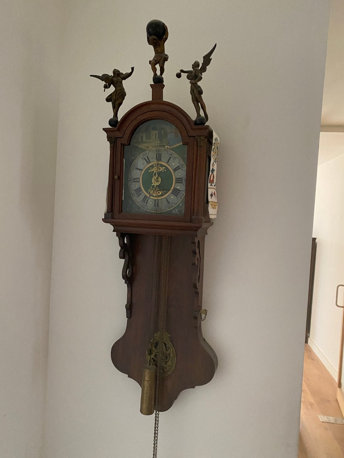 Antieke Friese Staartklok met Beelden, Antiek en Kunst, Antiek | Klokken, Ophalen