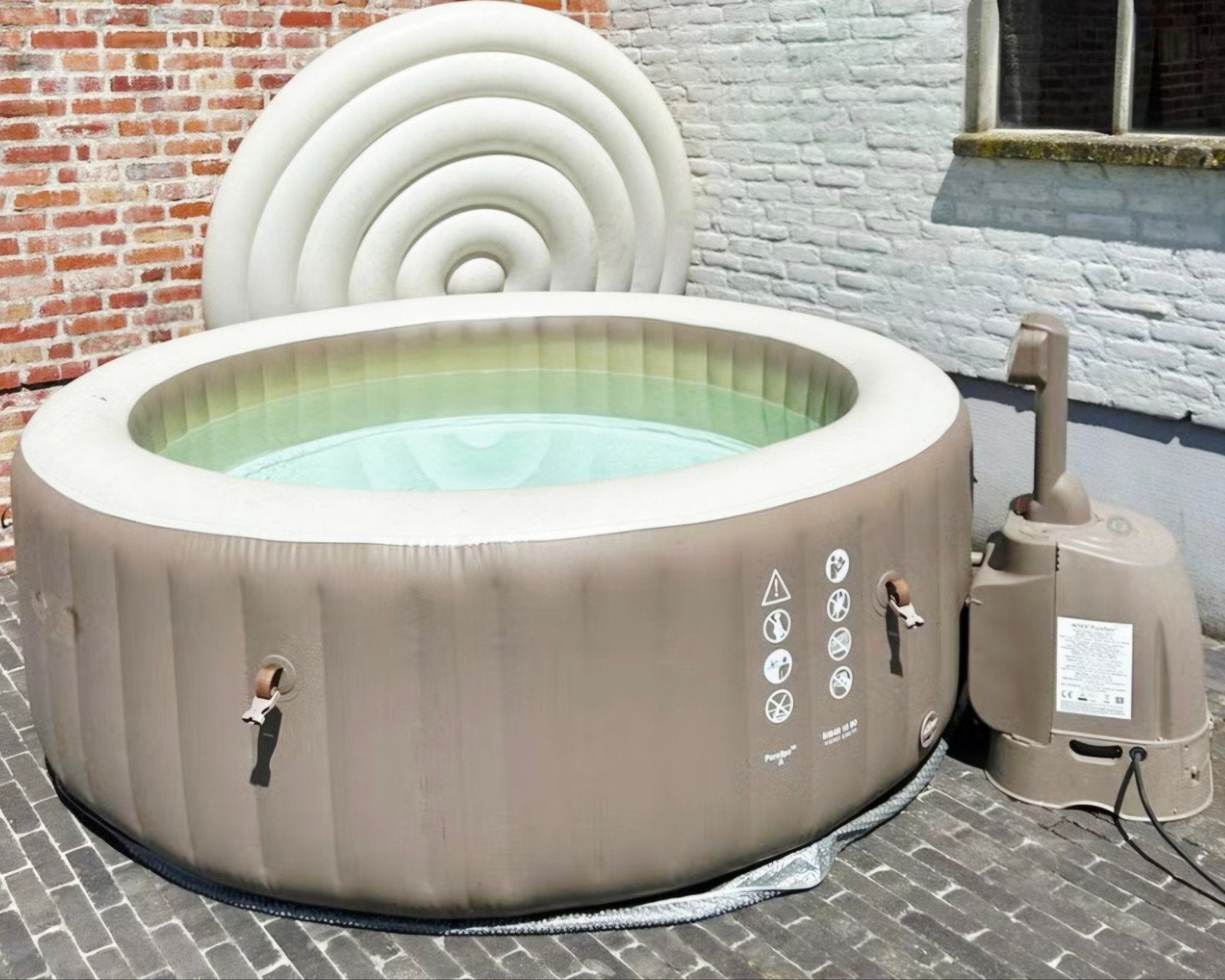 Intex Pure Spa Bubble Therapy Opblaasbare Jacuzzi, Ophalen, Gebruikt, Filter, Opblaasbaar