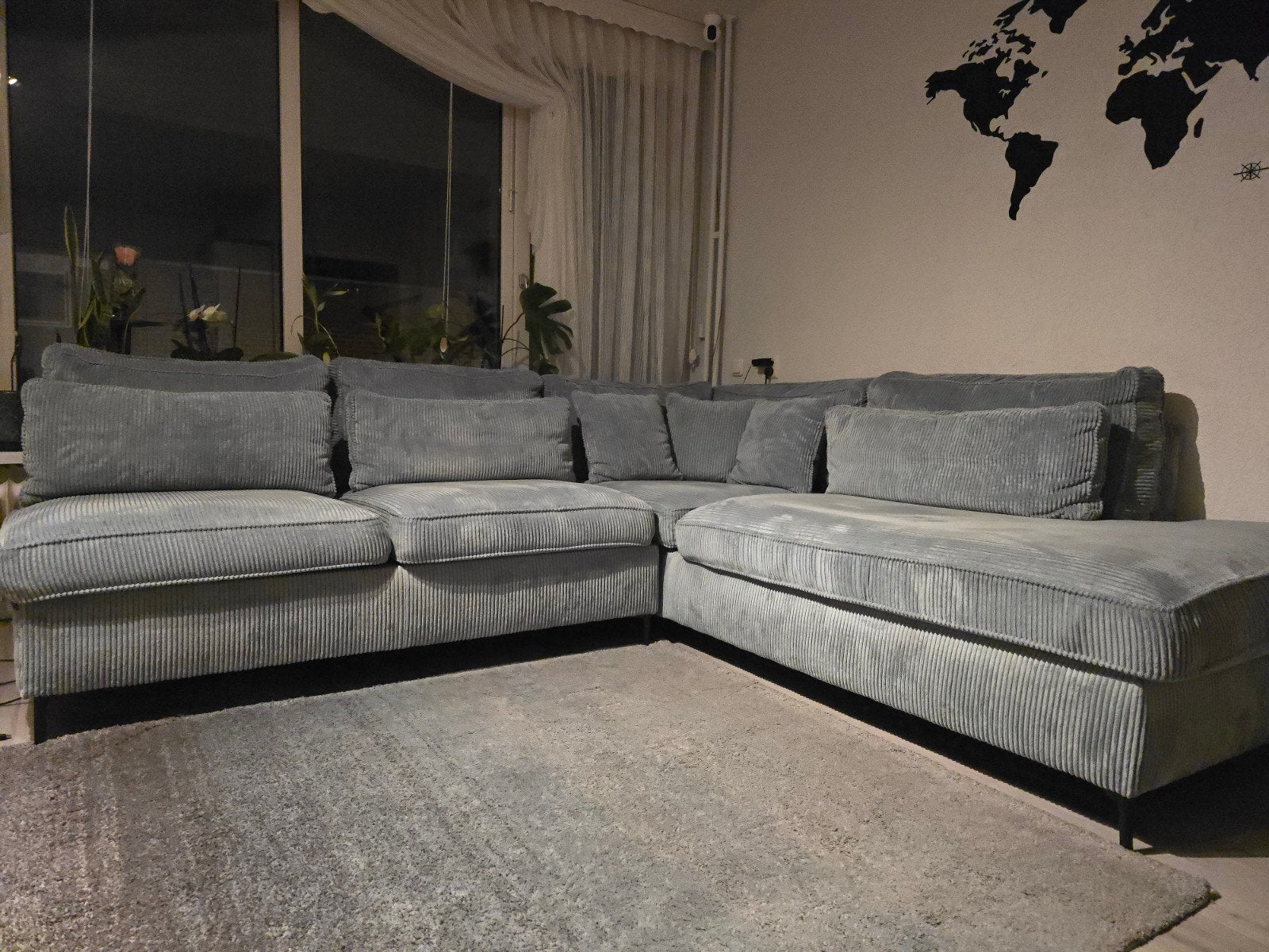 Grote hoekbank met wasbare hoezen, Ophalen, 250 tot 300 cm, 100 tot 125 cm, Hoekbank