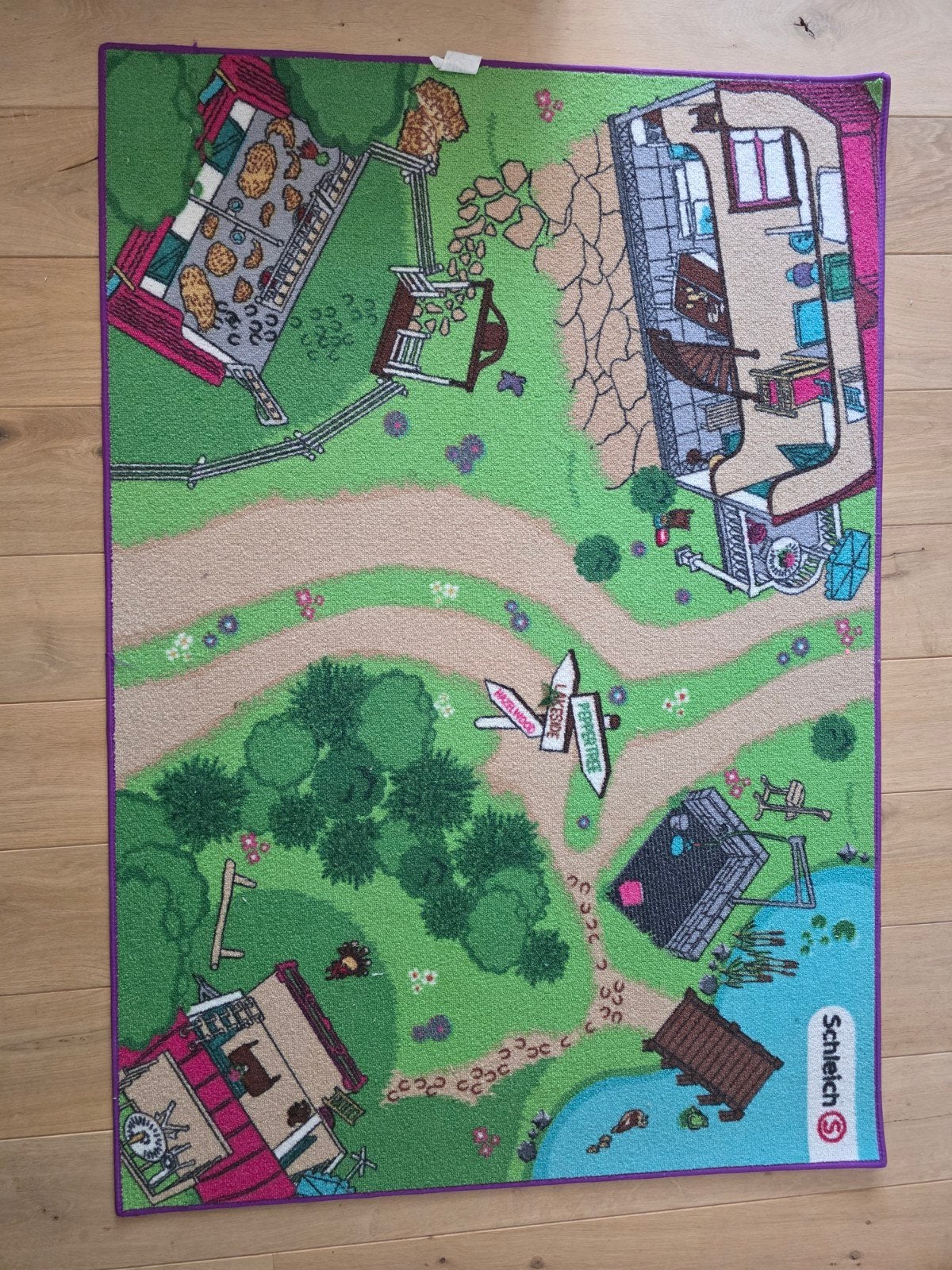 Schleich speelkleed met boerderij en paardenwereld, Ophalen of Verzenden, Gebruikt, Jongen of Meisje