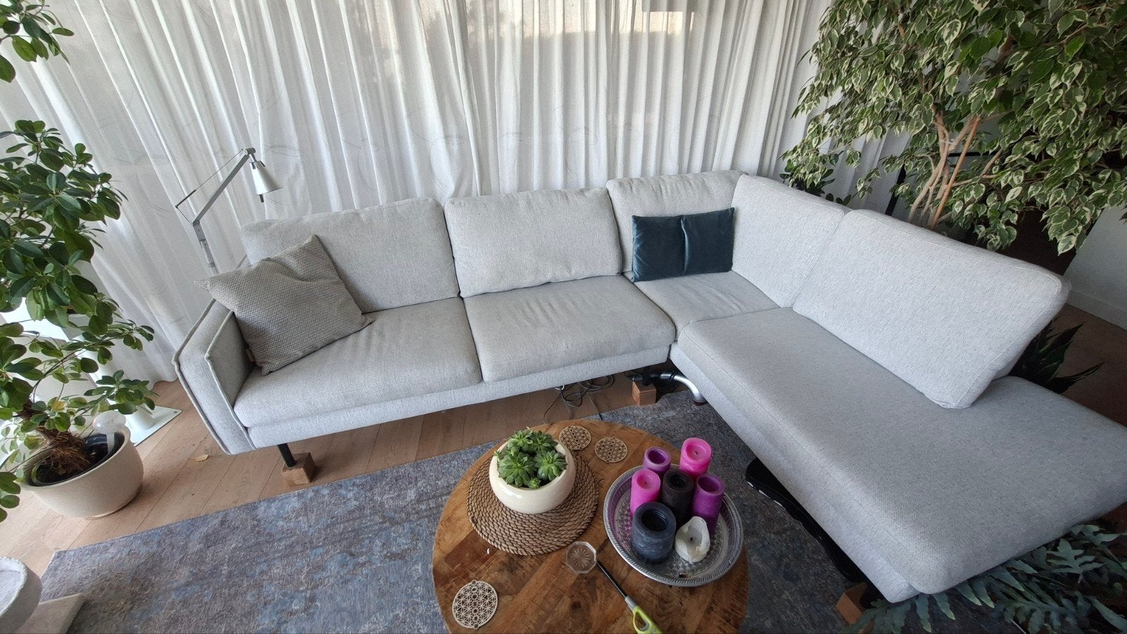 Gratis hoekbank. 270x200, Ophalen of Verzenden, Gebruikt, Stof, Tijdloos