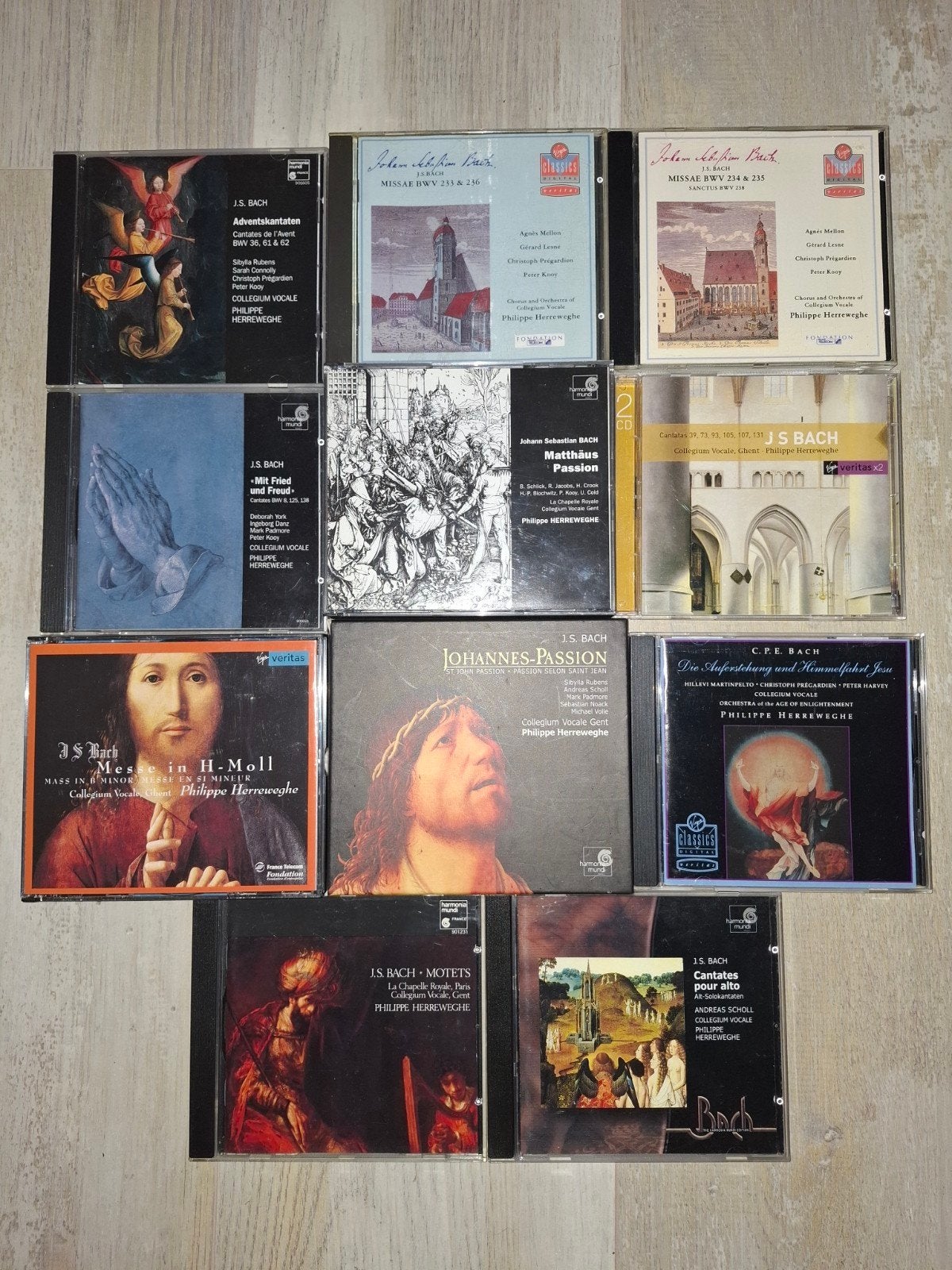 J.S. Bach CD Collectie - Collegium Vocale Gent, Herreweghe, Gebruikt, Overige typen, Ophalen of Verzenden, Inclusief boekje