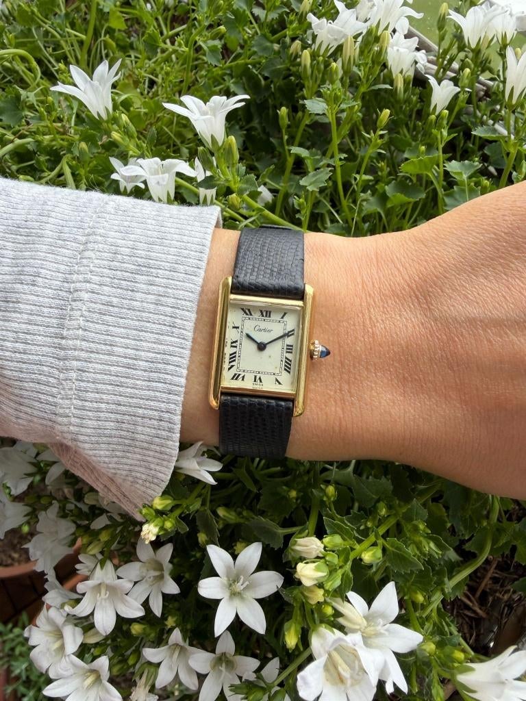 Cartier Tank Vermeil – Handopwind – Full Set – Louis Design, Sieraden, Tassen en Uiterlijk, Horloges | Dames, Overige merken, Polshorloge