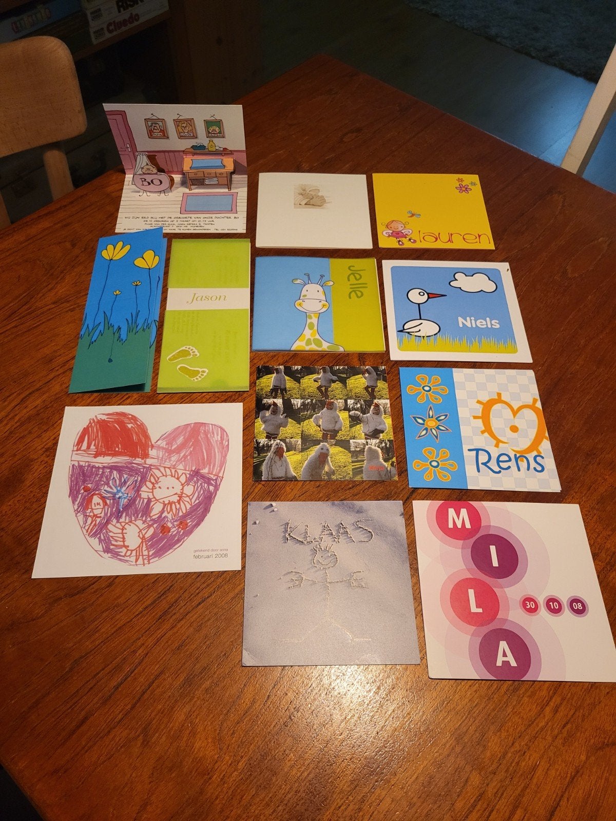 12 Geboortekaartjes - Diverse Ontwerpen, Verzamelen, Geboortekaartjes en Visitekaartjes, Ophalen of Verzenden, 2000 tot heden