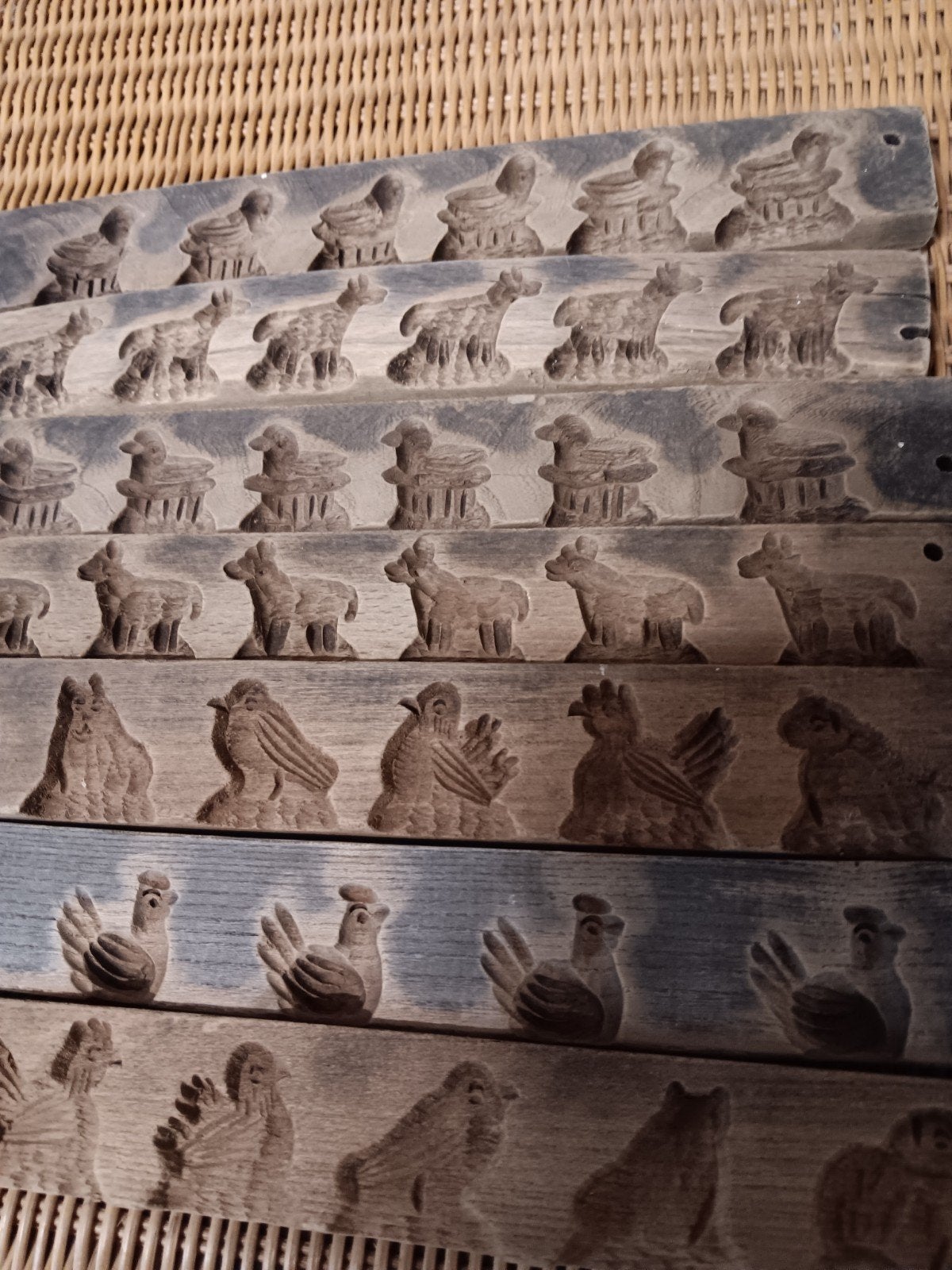 suikervormpjes handgemaakt antiek, Ophalen, Gebruikt, Hout, Bruin