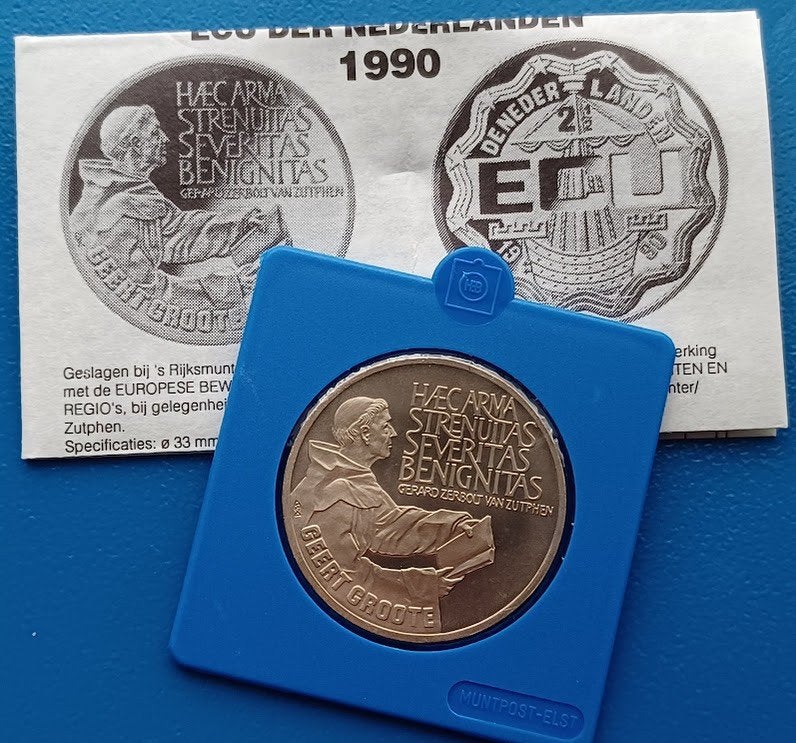 Nederland 2½ ECU 1991 - Erasmus van Rotterdam, Verzenden, Overige materialen, Nederland