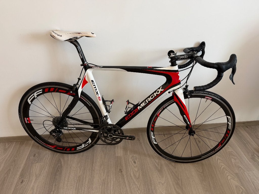 Originele trainingsfiets Tom Boonen Eddy Merckx EMX-5, Gebruikt, Carbon, Velgrem, Meer dan 20 versnellingen
