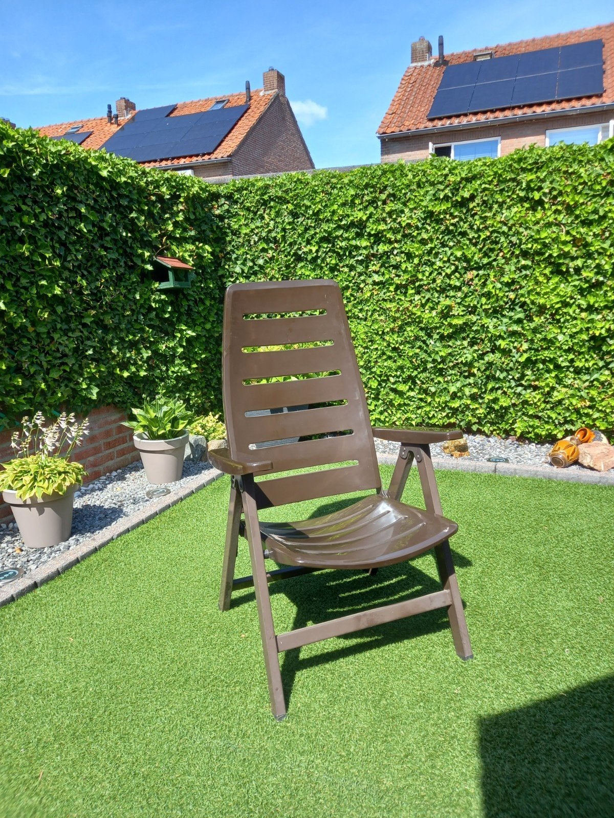 4bruine kettler , 4  standen,tuinstoelen aluminium frame en, Ophalen, Aluminium
