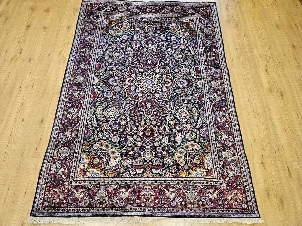 Vintage handgeknoopt perzisch tapijt kashan zijde 178x120, Info@SlatsAntiek.nl, Perzisch, 150 tot 200 cm, 200 cm of meer