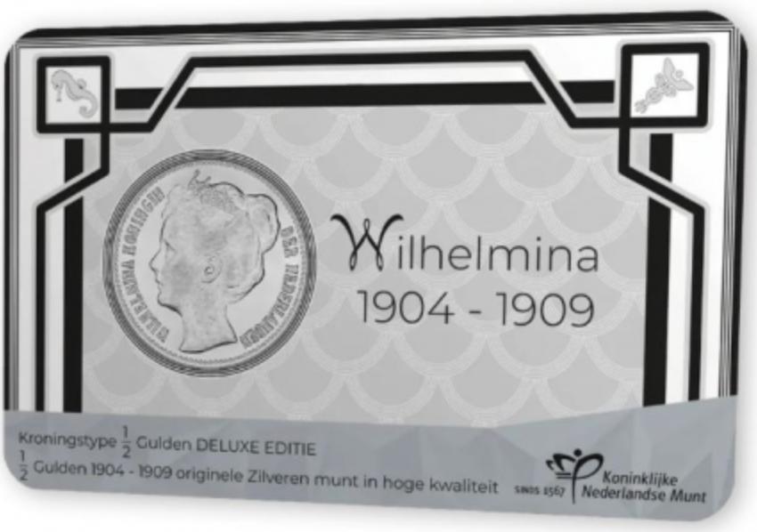 Gezocht/gevraagd: coincard 1/2 gulden uit 1904, Ophalen of Verzenden, Koningin Wilhelmina, ½ gulden