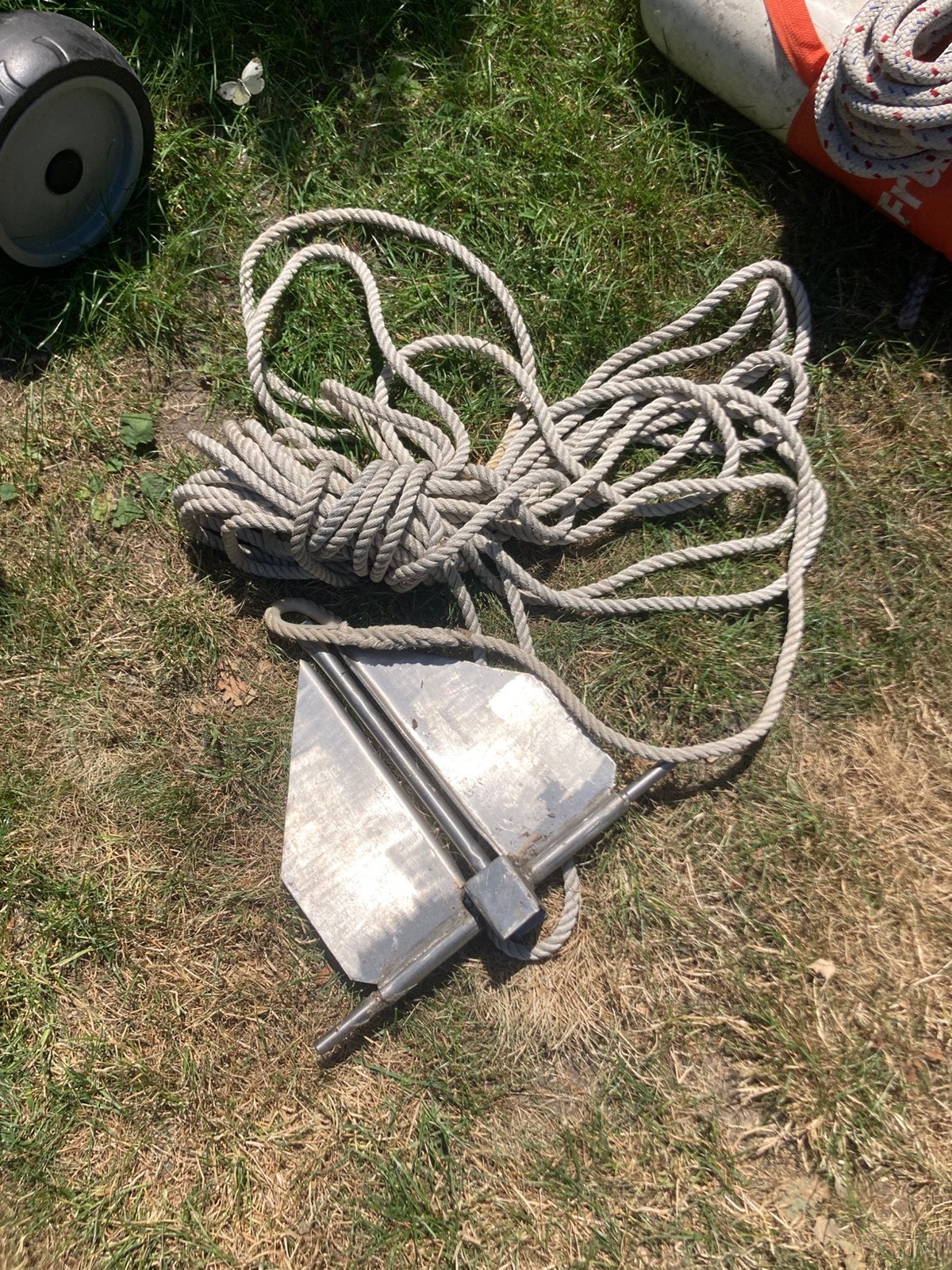Rvs anker  met anker touw, Ophalen, Gebruikt, Overige typen