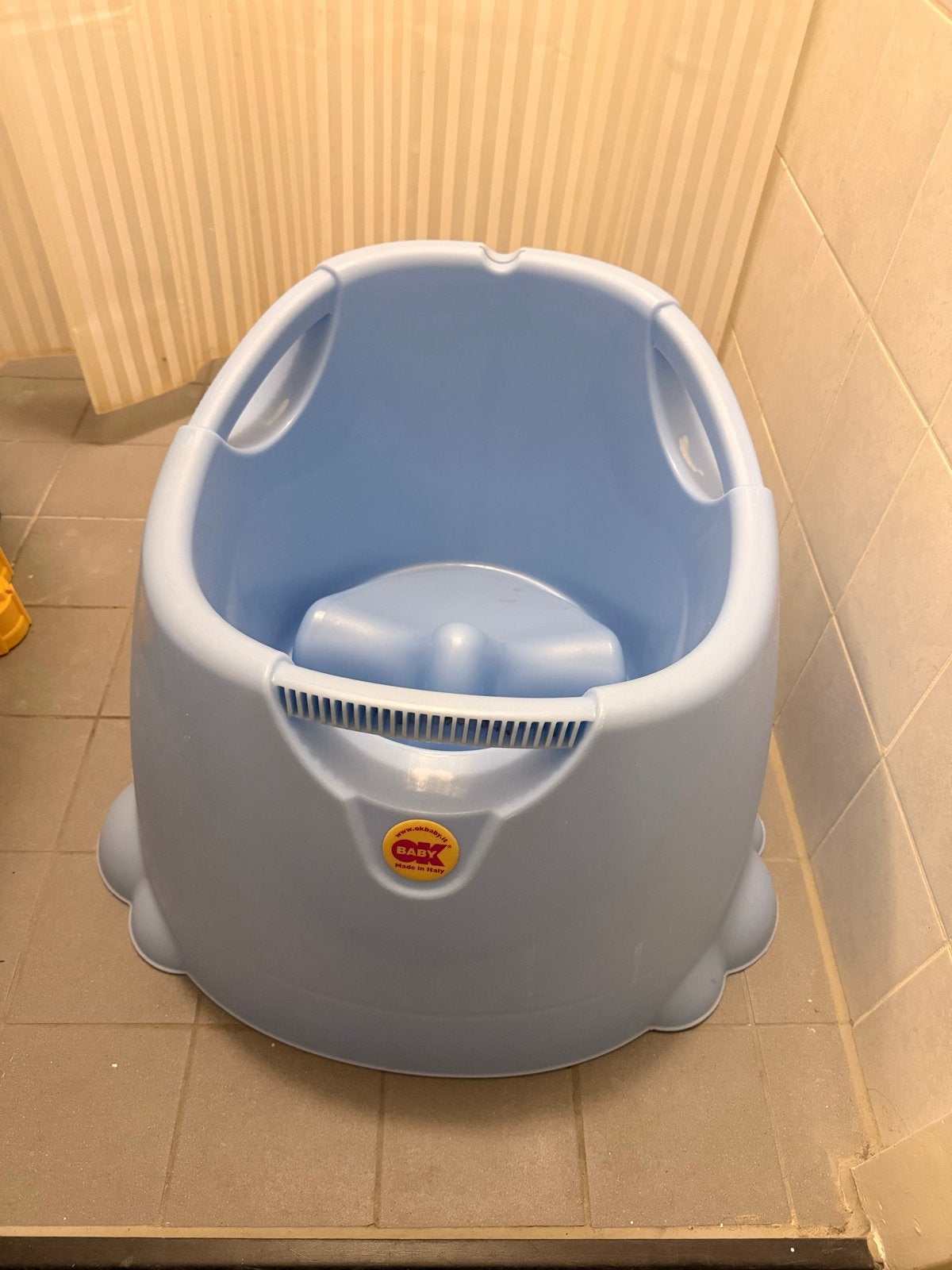 OK Baby badje/douche zitje, Ophalen, Zo goed als nieuw, Badzitje of Badring, Overige merken