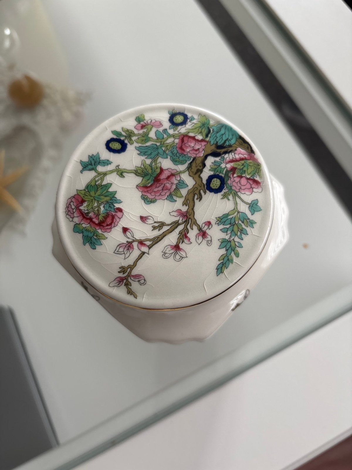 Vintage Sadler Porseleinen Theepot/Opbergpot - Bloemenprint, Ophalen