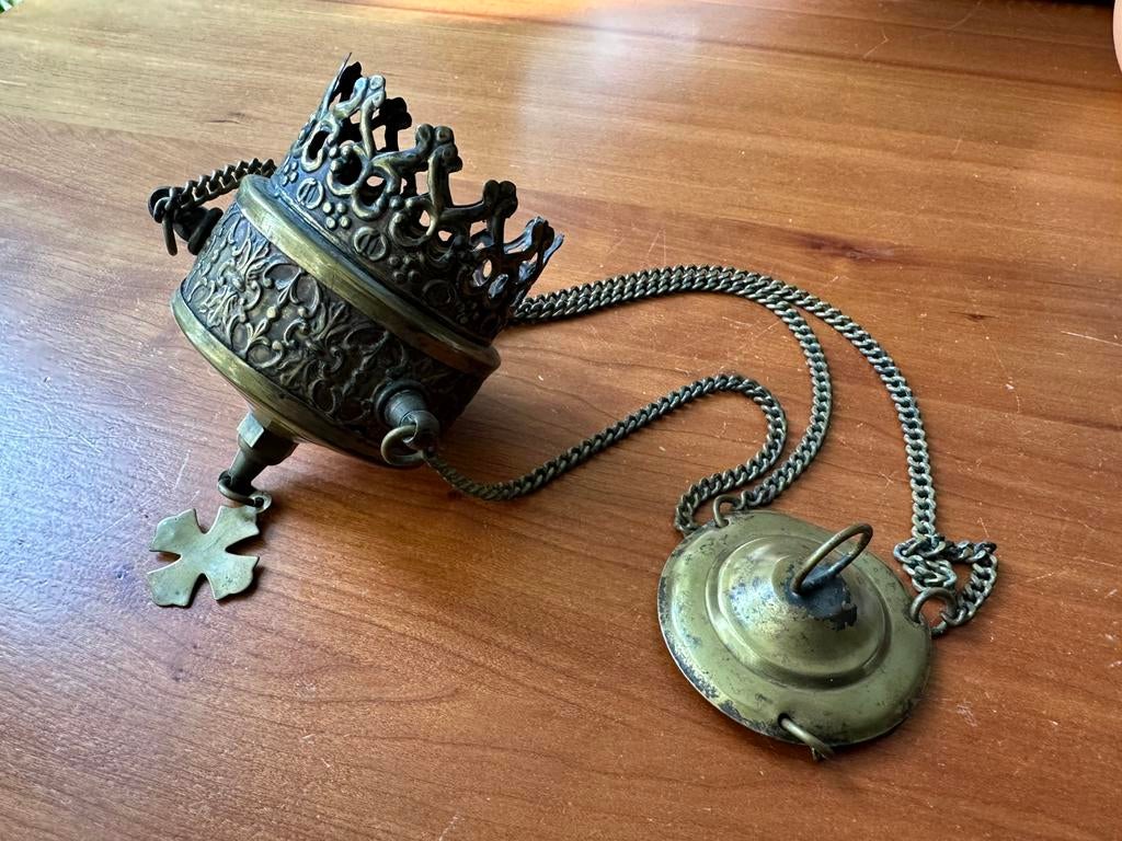 Antiek godslampje, Antiek en Kunst, Antiek | Religie, Ophalen of Verzenden