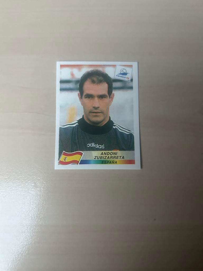 Panini WK 1998 Sticker Andoni Zubizarreta Spanje, Ophalen of Verzenden, Zo goed als nieuw, Sticker