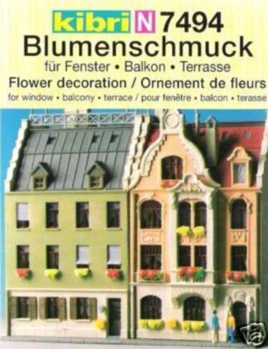 Kibri Blumenschmuck voor balkon en raam 7494, Overige merken, Natuur, Gelijkstroom of Wisselstroom, Nieuw