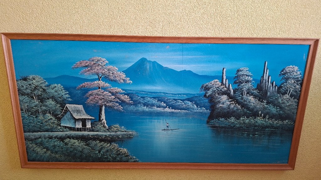 Schilderij Indonesisch landschap, Ophalen of Verzenden