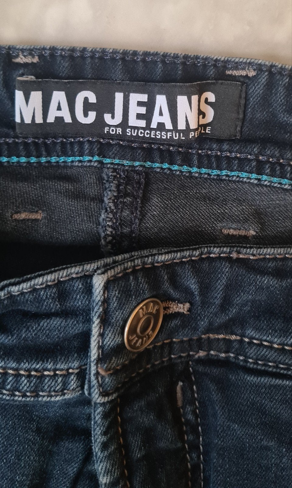 MAC Jeans - Donkerblauwe spijkerbroek, W36 - W38 (confectie 52/54), Blauw, Nieuw, Ophalen of Verzenden