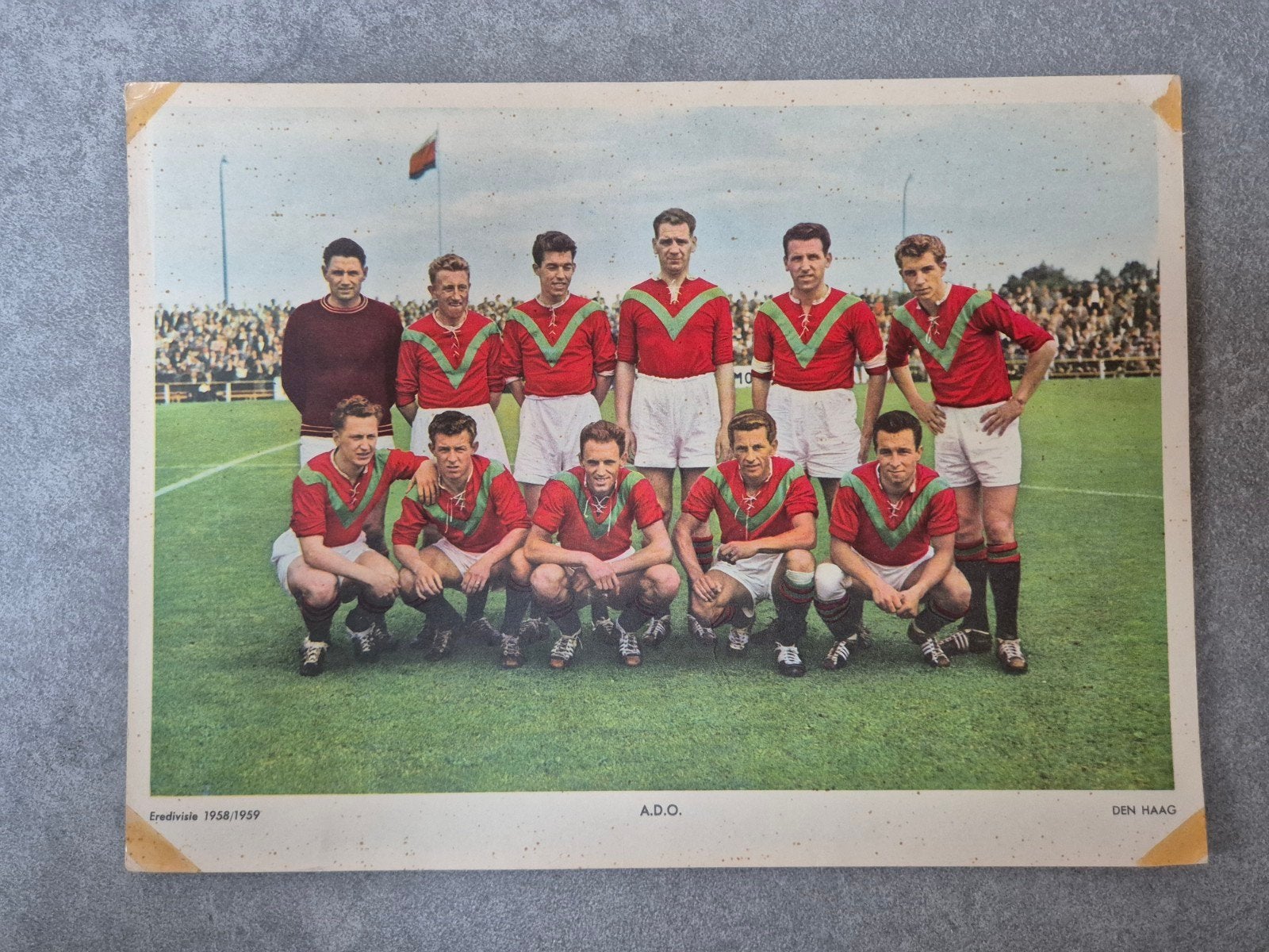 Voetbalplaat Esso 1958/59 A.D.O., Verzamelen, Sportartikelen en Voetbal, Ophalen of Verzenden, Poster, Plaatje of Sticker