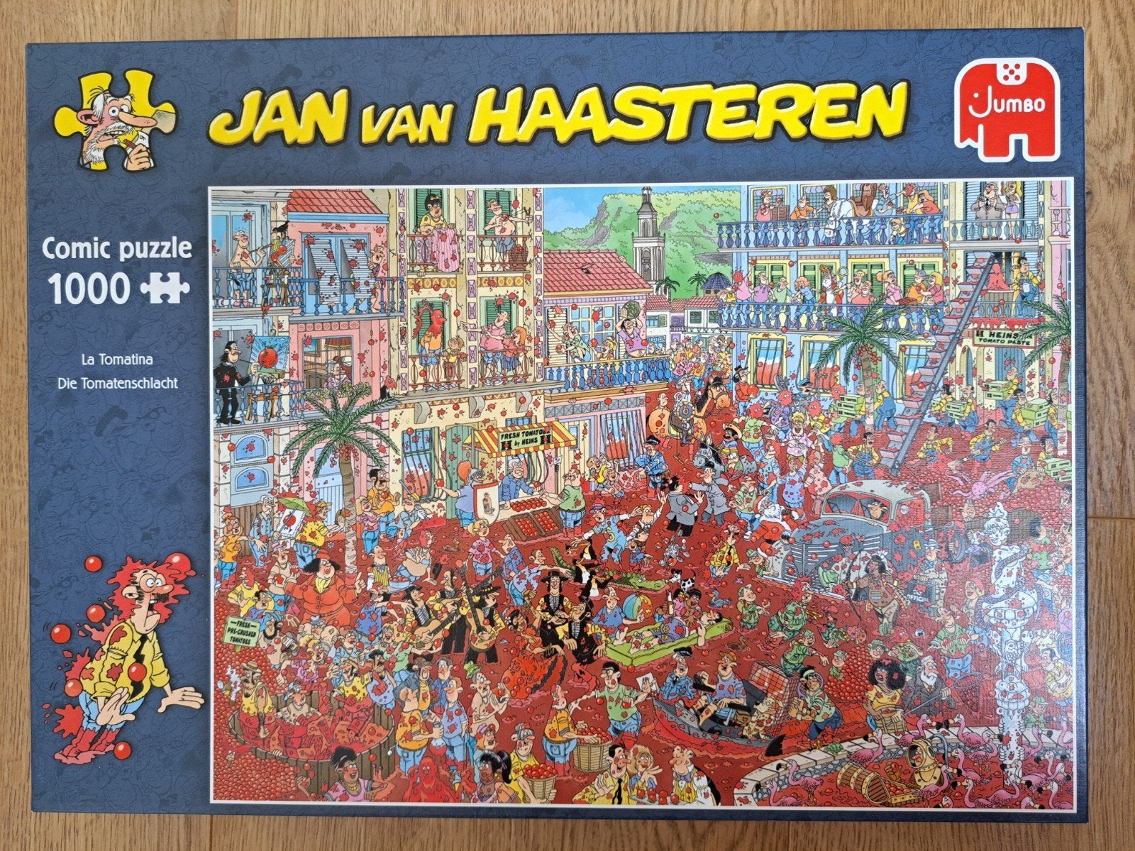 Puzzel Jan van Haasteren 1000 stukjes La tomatina, Ophalen, 500 t/m 1500 stukjes, Zo goed als nieuw, Legpuzzel