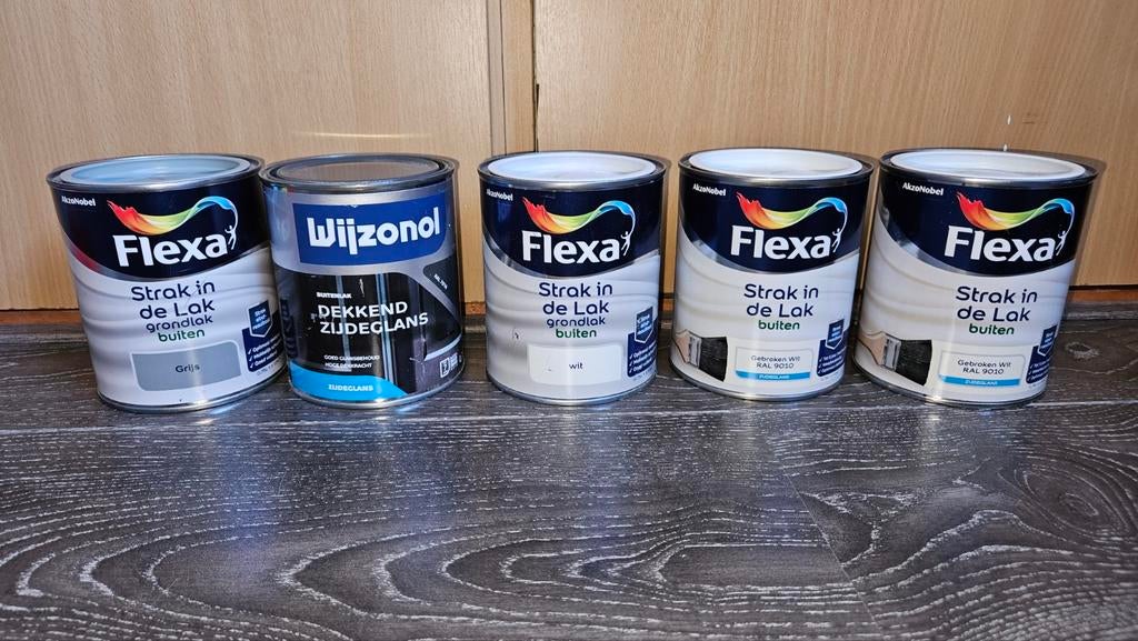 Nieuwe buitenlak van Flexa en Wijzonol, Ophalen, Nieuw, Wit
