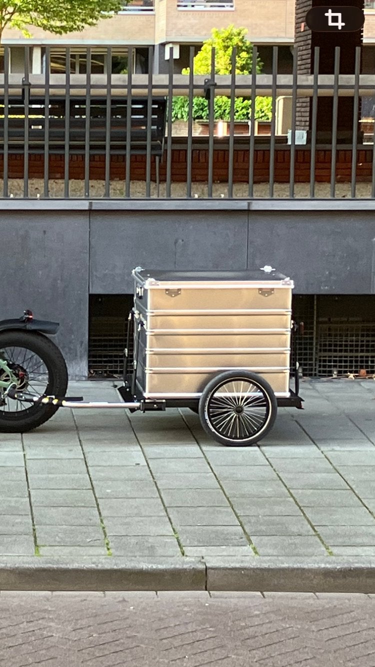 Fiets aanhanger afsluitbaar waterdicht, Fietsen en Brommers, Ophalen, Zo goed als nieuw, Goederen