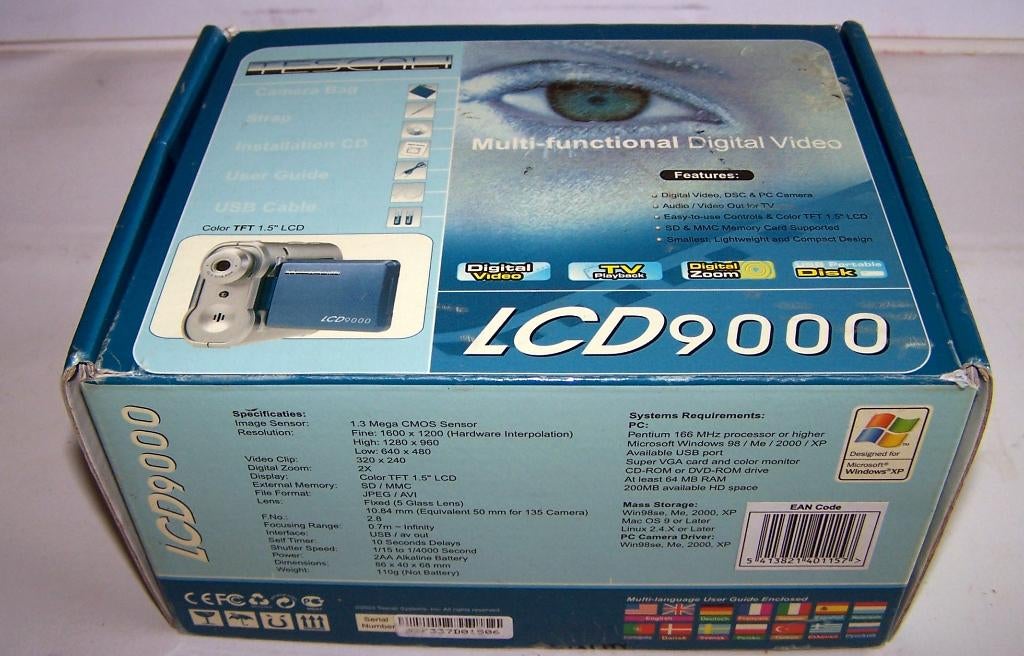 LCD9000 digitale videocamera. Compleet/nieuwstaat in doos., Overige merken, Nieuw, Geheugenkaart, Camera