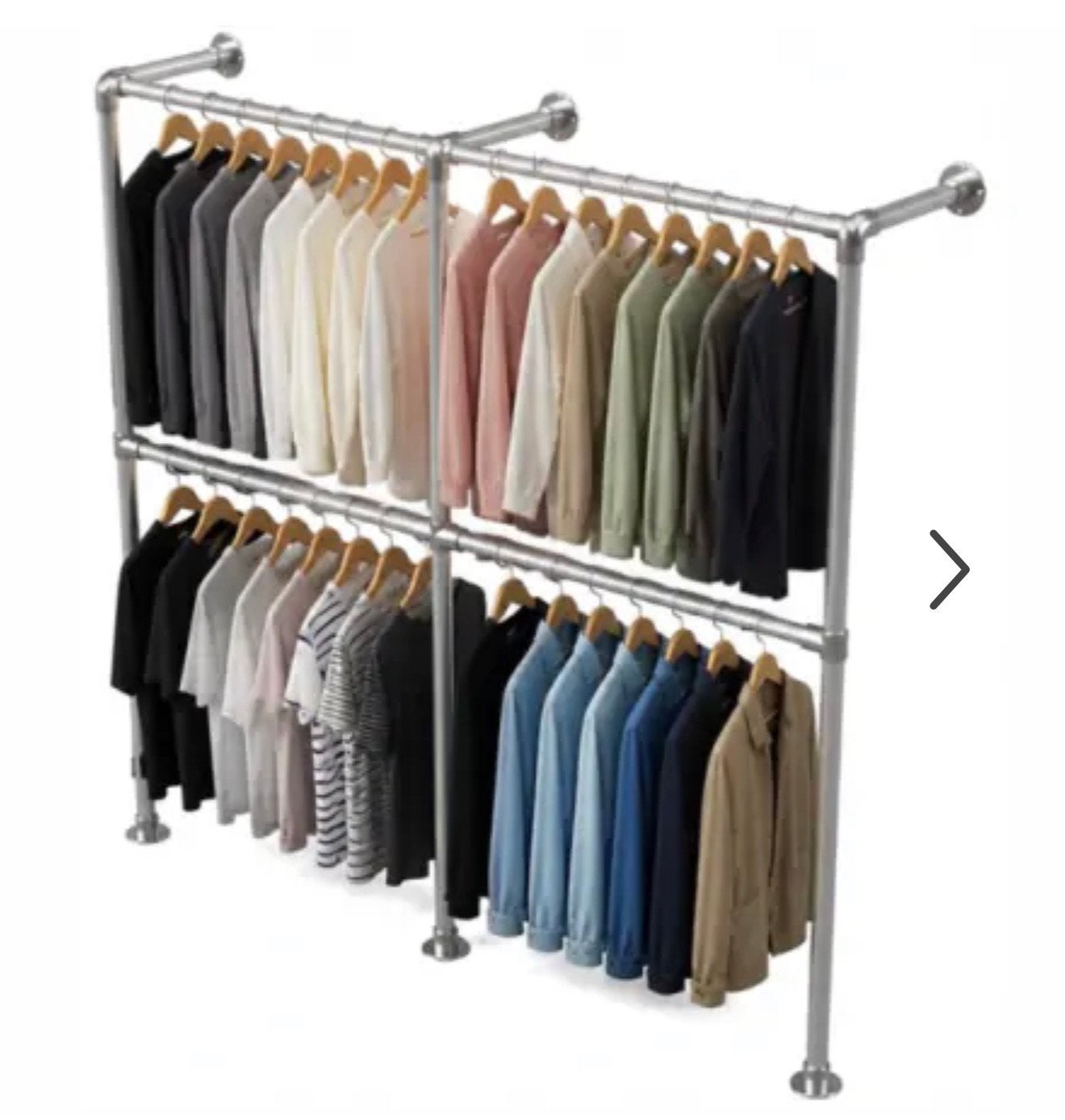 Stevige wandgemonteerde kledingrekken - gebruikt, Kleding | Dames, Ophalen, Gebruikt