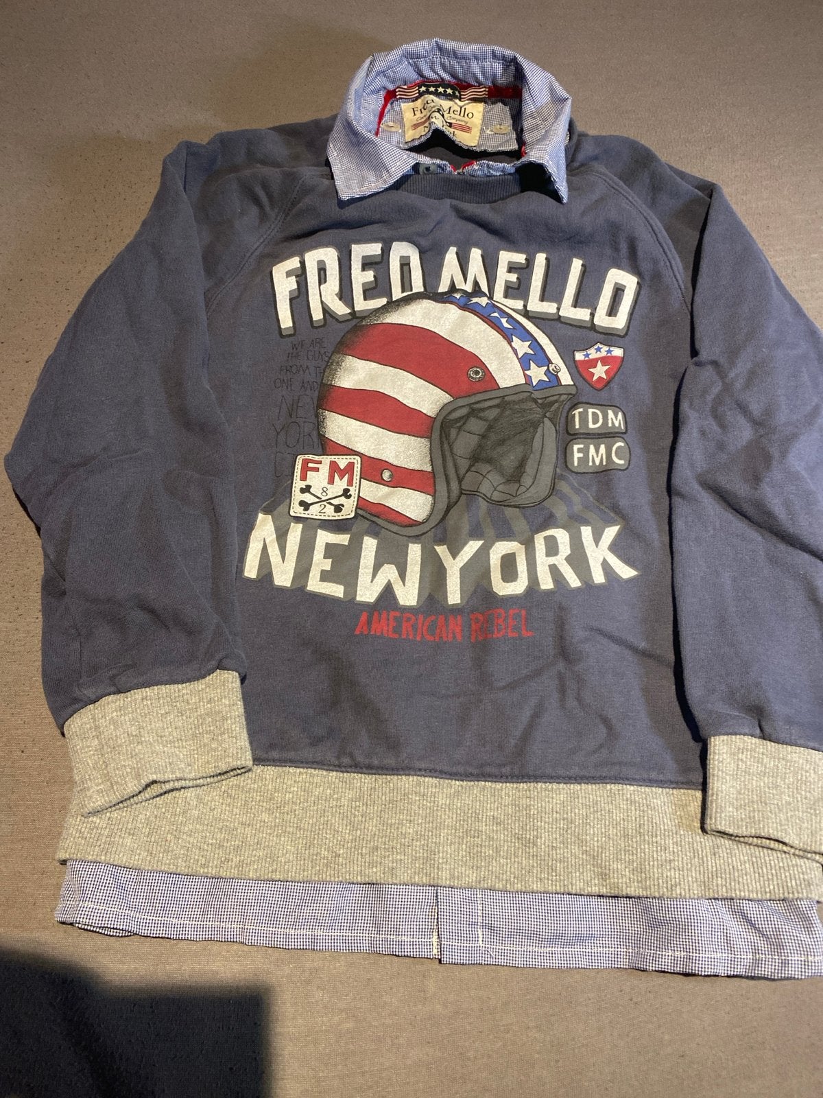 Fred Mello trui met blousekraag - Maat M (kindermaat), Kinderen en Baby's, Kinderkleding | Overige, Ophalen of Verzenden, Zo goed als nieuw