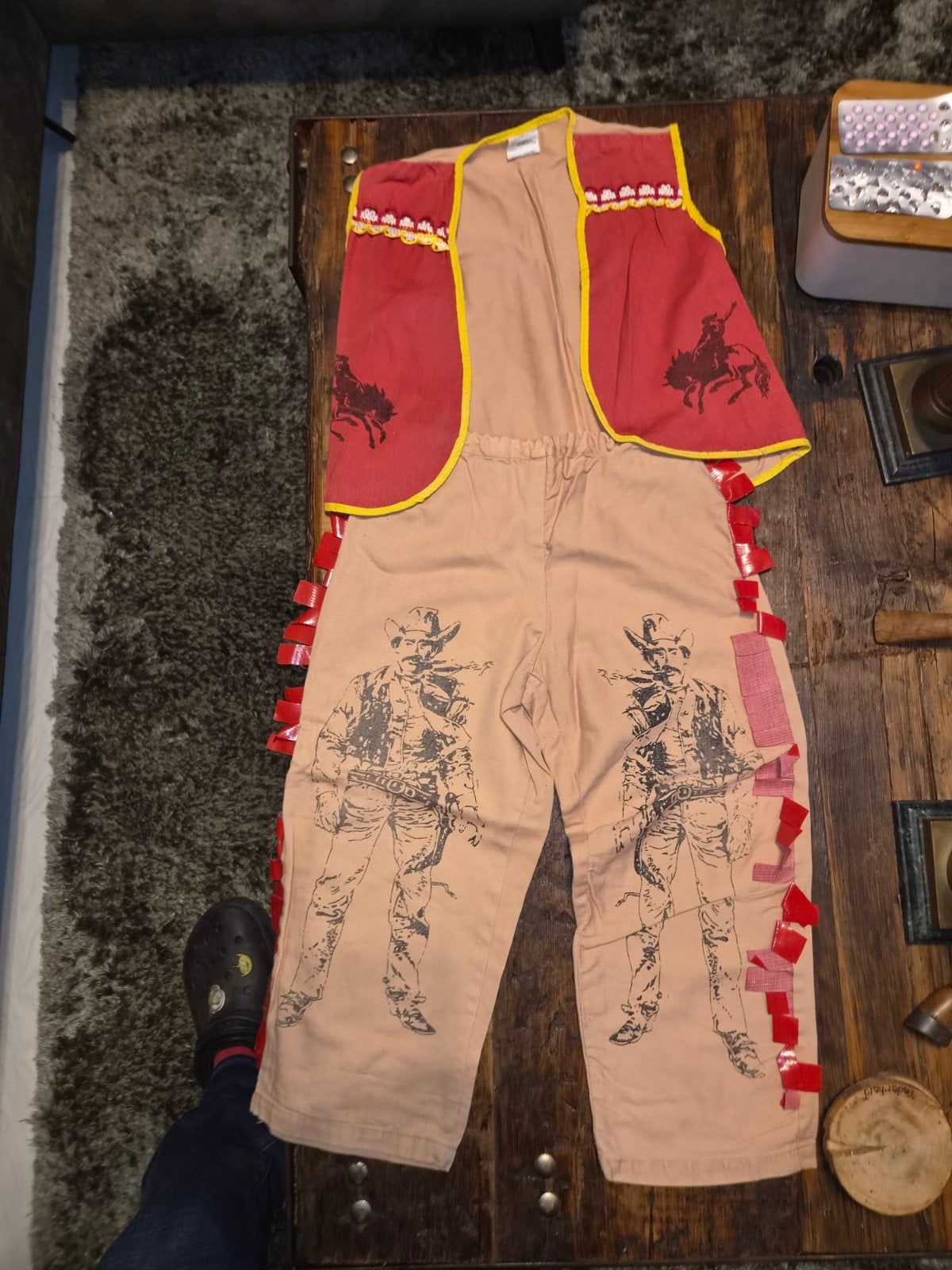 Vintage Cowboy verkleedpak maat 116. 70ties., Antiek en Kunst, Ophalen of Verzenden