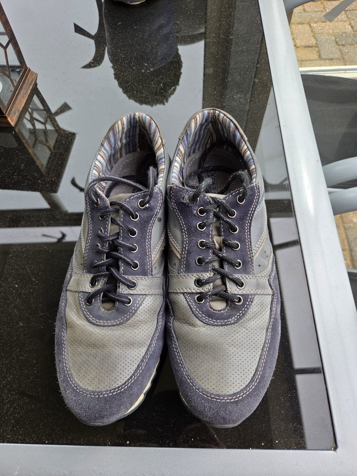 Sneakers voor heren,  blauw/ grijs,maat 44, Kleding | Heren, Schoenen, Ophalen of Verzenden, Zo goed als nieuw, Blauw