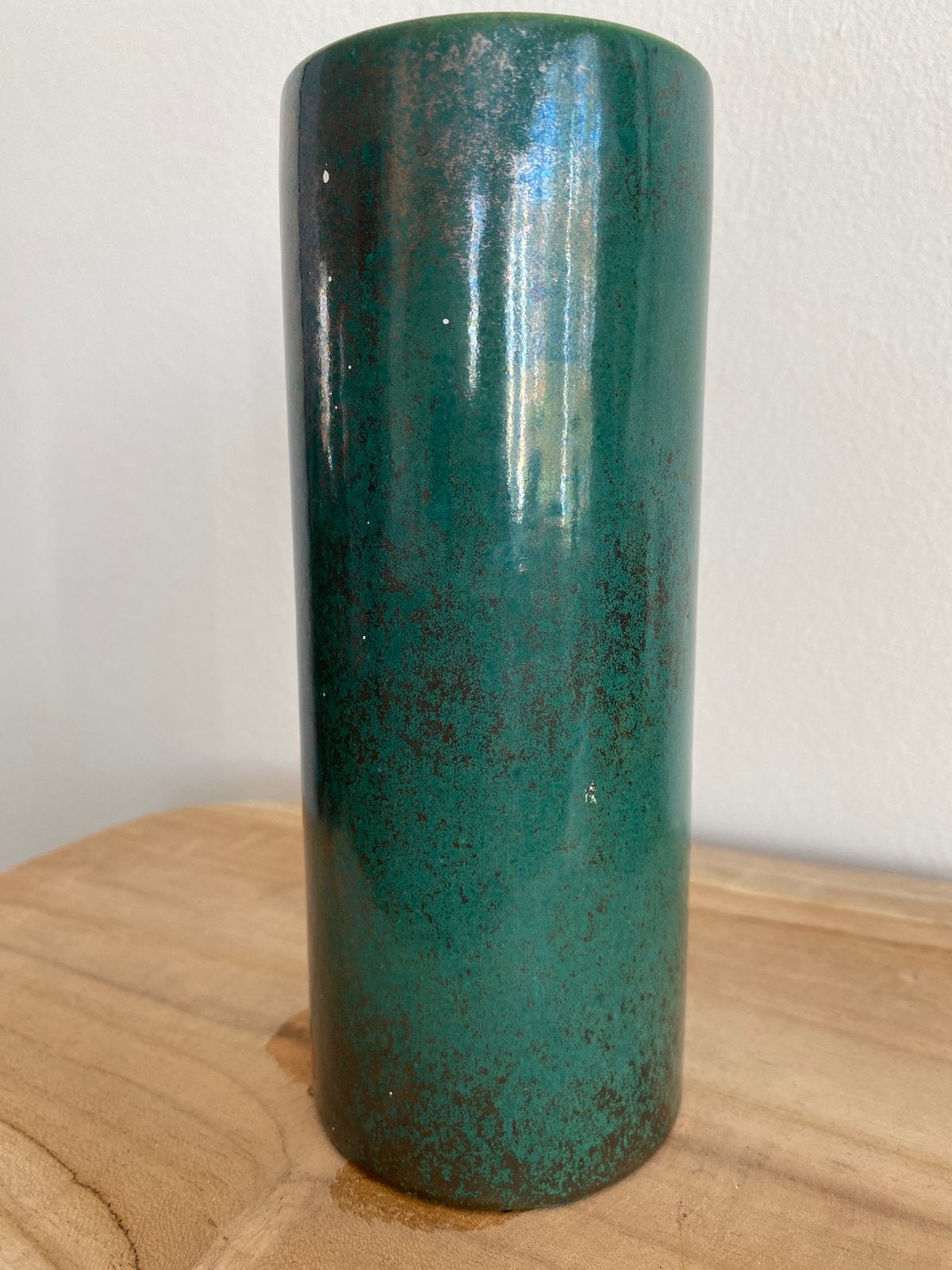 Vintage groen vaasje, Huis en Inrichting, Ophalen, Gebruikt, Groen