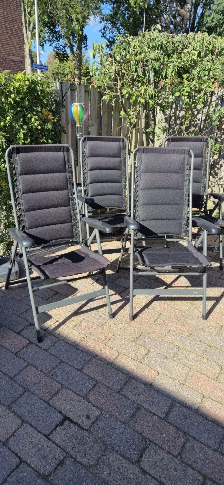 Kampa campingstoelen - 4 stuks, verstelbaar en inklapbaar, Ophalen, Gebruikt, Metaal, Inklapbaar