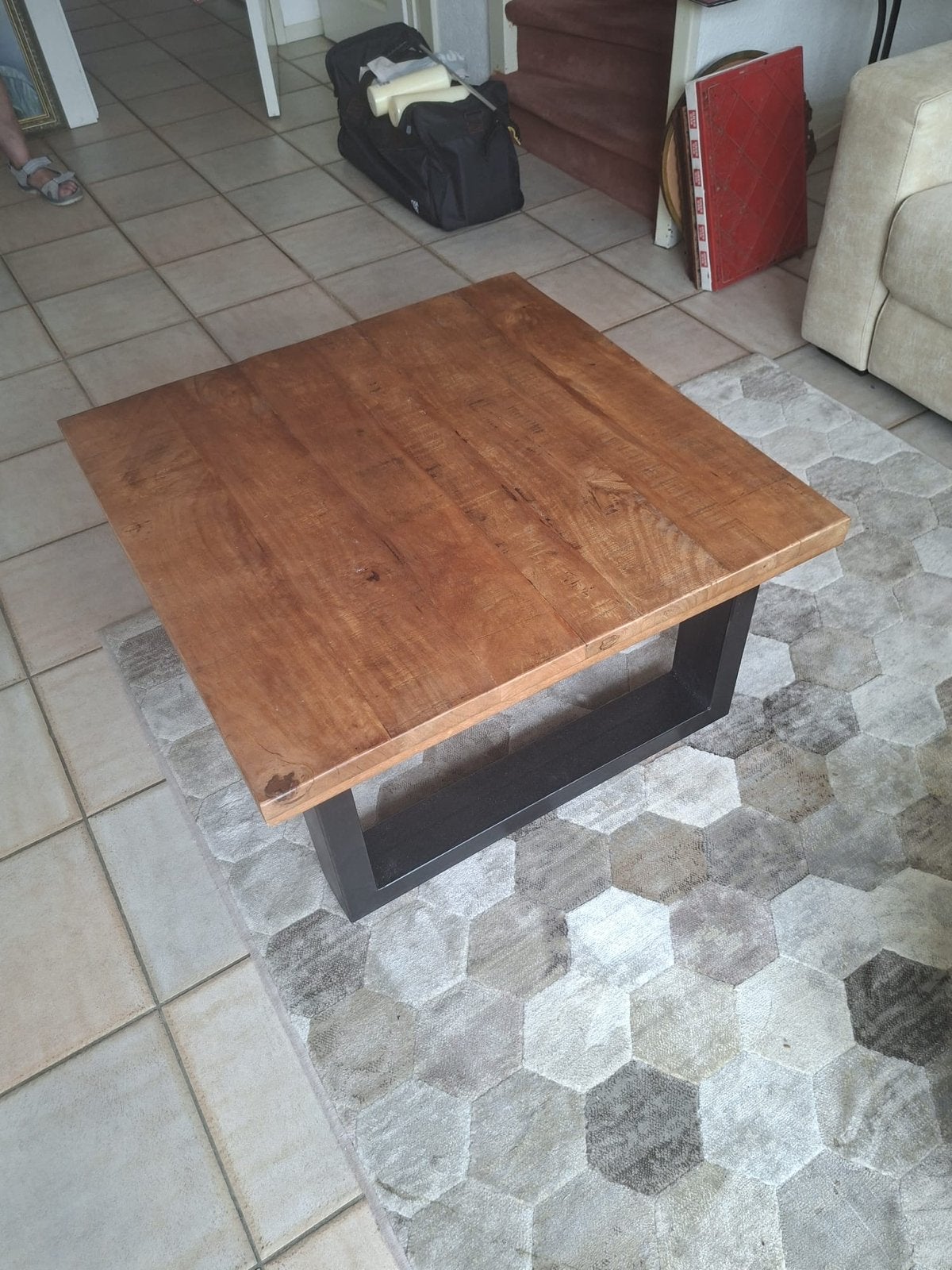 Degelijke salontafel, 80x80 cm, Ophalen, Gebruikt, Vierkant, 50 tot 100 cm