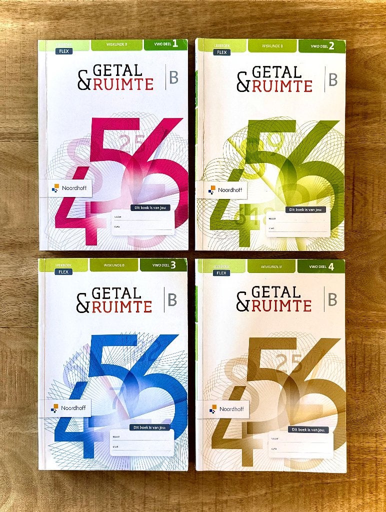 Getal & Ruimte VWO B Deel 1 t/m 4 + Uitwerkingen 12e editie., Boeken, Schoolboeken, Zo goed als nieuw, Wiskunde B, VWO, Ophalen of Verzenden