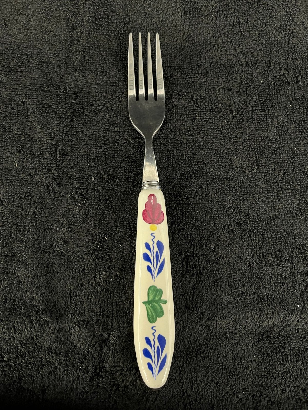 Vintage boerenbont Bestekset met Handgeschilderde Handvatten, Ophalen of Verzenden