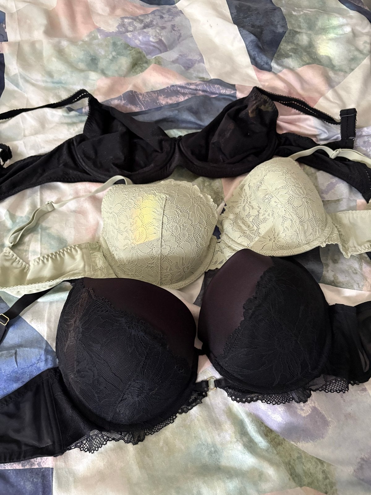 Set van 3 bh’s:Primark en George, diverse kleuren, Ophalen of Verzenden, Zwart, BH