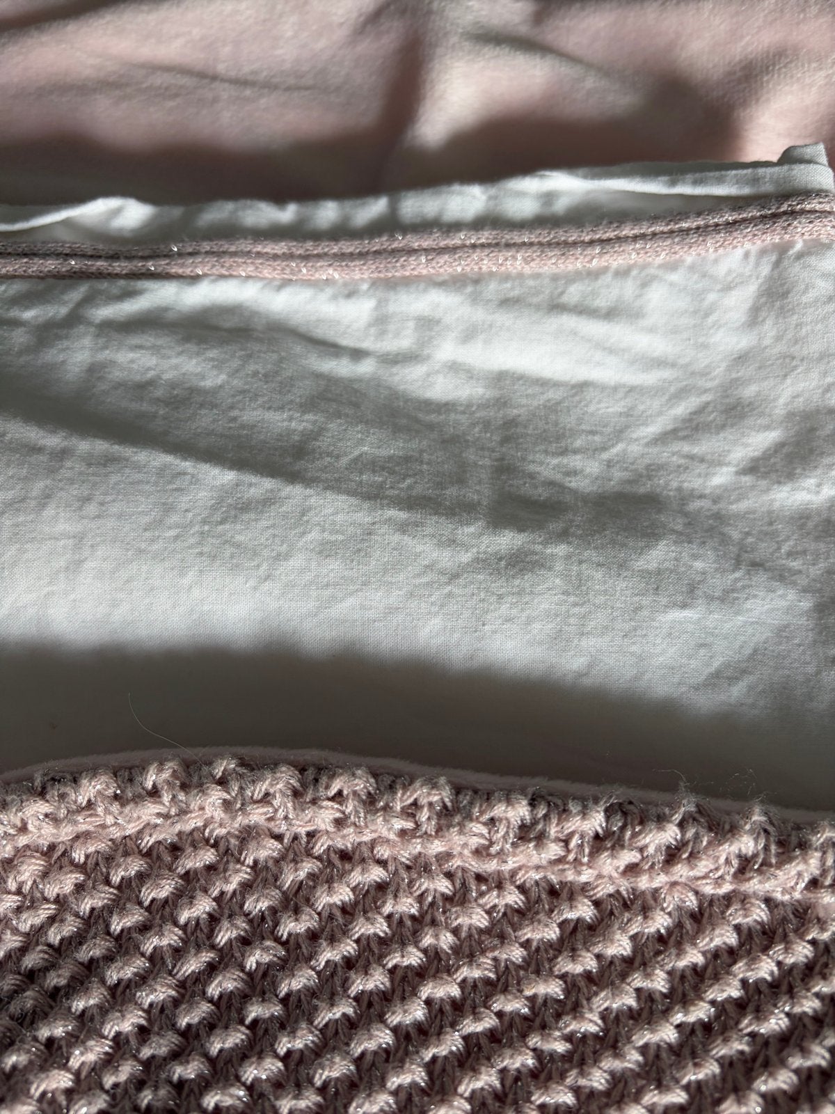 Baby's Only wieg/ledikant deken met laken oud roze glitter, Ophalen, Meisje, Beddengoedset, Zo goed als nieuw