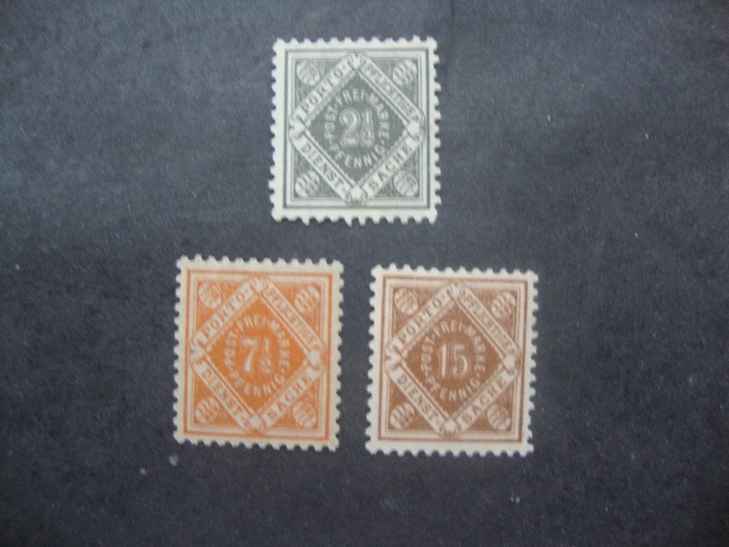 Wurttemberg Nr's 119-121 Ongstempeld,, Ophalen of Verzenden, Duitse Keizerrijk, Postfris