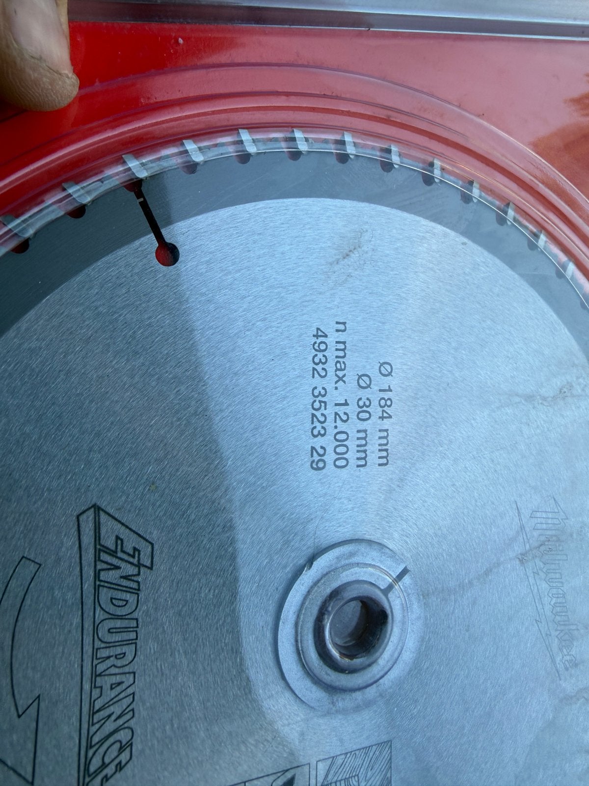 Milwaukee Endurance Cirkelzaagblad Ø184mm, Doe-het-zelf en Verbouw, Gereedschap | Zaagmachines, Ophalen, Nieuw, Cirkelzaag