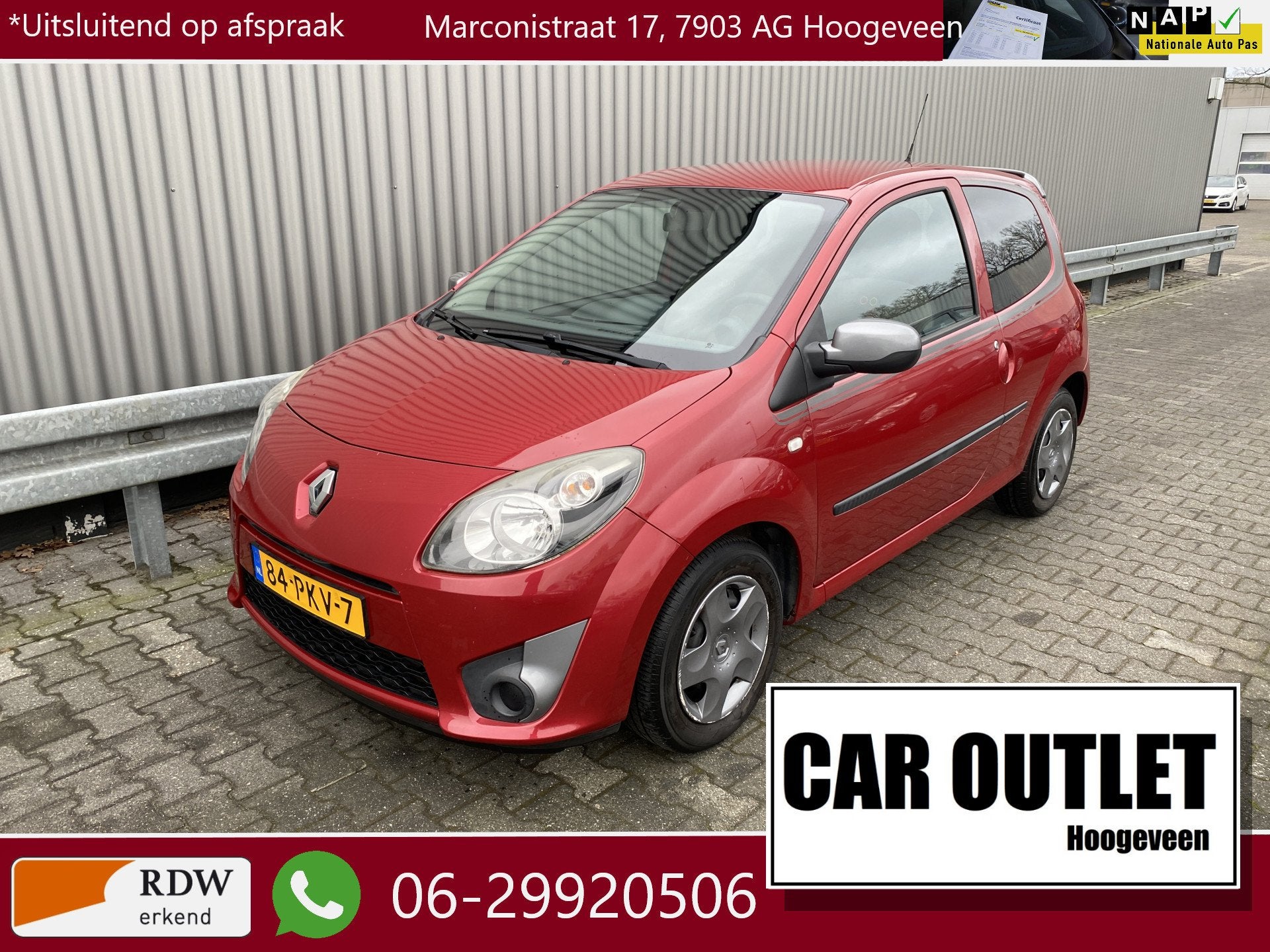 Renault Twingo 1.2-16V Collection met Airconditioning en Nie, Auto's, Gebruikt, 4 cilinders, 4 stoelen, Origineel Nederlands