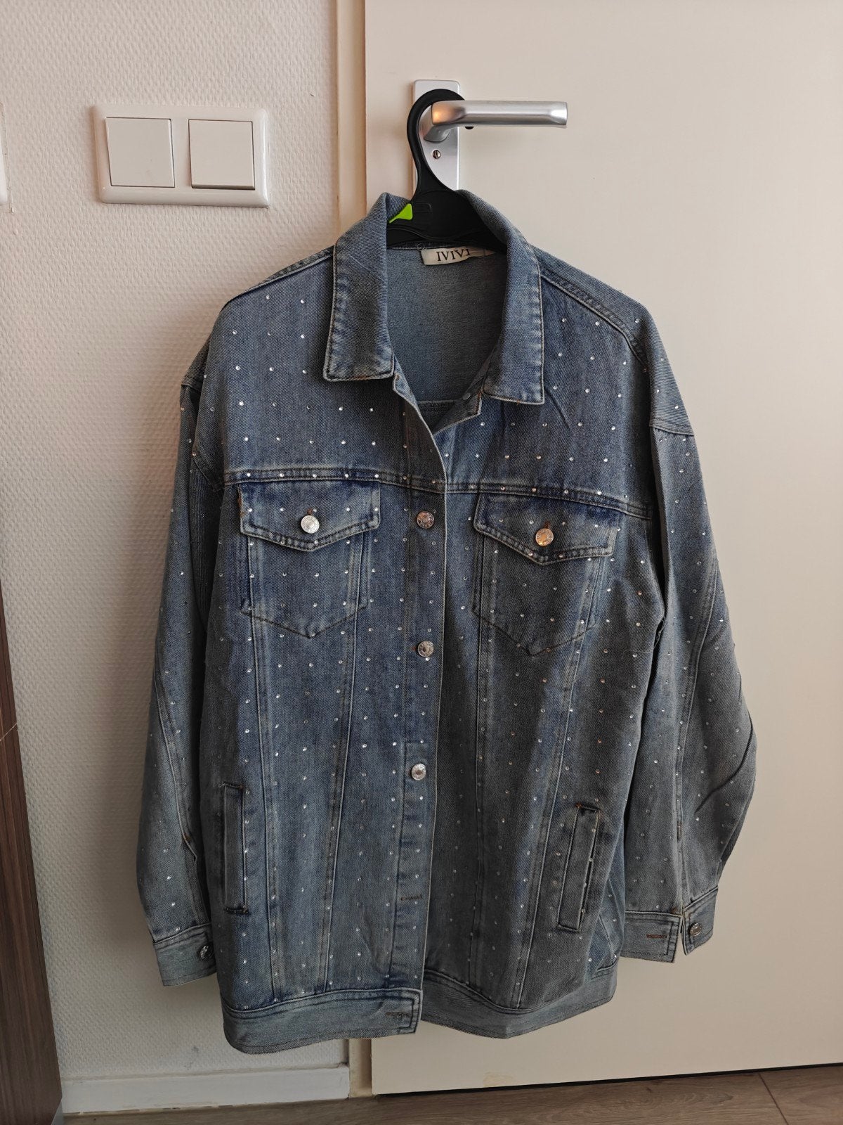 Nieuw spijkerjas dames maat M met studs, Ophalen of Verzenden, Nieuw, Blauw