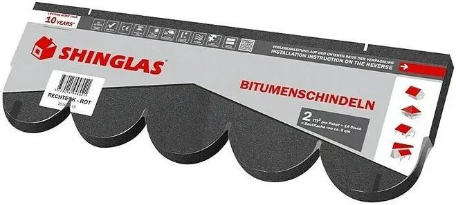 Shinglas Bitumenschendels - Rechte K-Rot (2 m² per pakket), Ophalen, Overige materialen, Bauhais geoningen, Nieuw