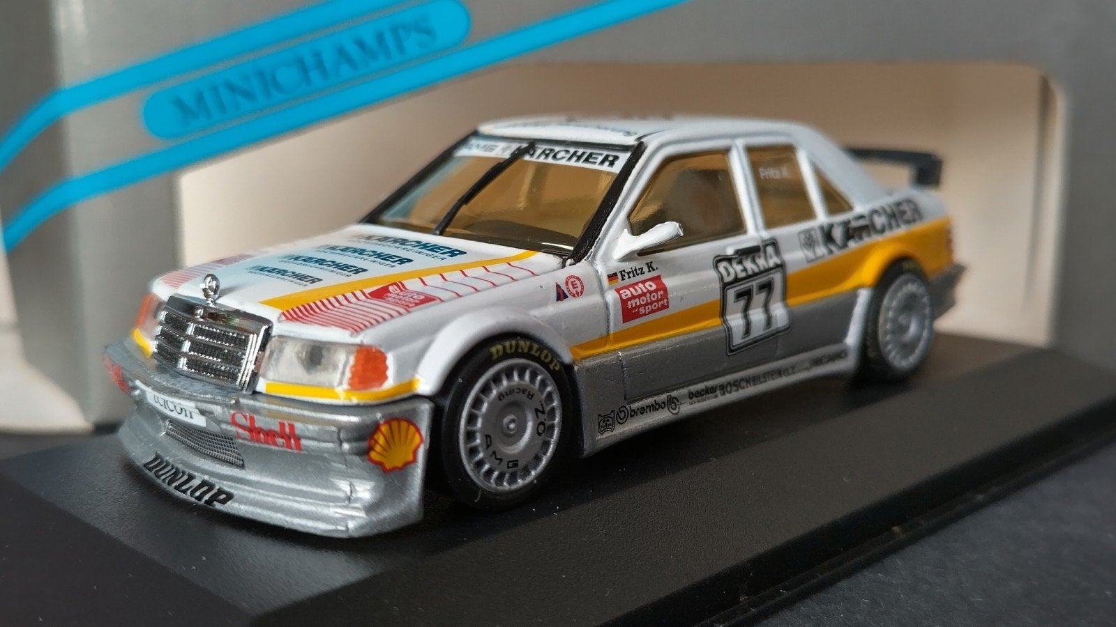 Mercedes Benz 190 DTM Ms Kärcher Kreuzpointer Minichamps Pol, Auto, Verzenden, ., Nieuw